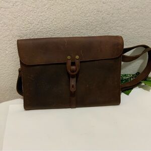 Baseballism Mae Brown Glove Leather Messenger Crossbody Shoulder Bag Clutch